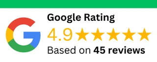 Google Rating 4.9 based on 45 reviews